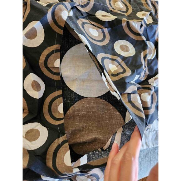 Pillow shams 2 pc 40x30 polka dot grey brown Rectangular bedding - Picture 4 of 5